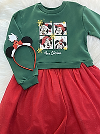 Mickey Tokalı Tül Etek Elbise